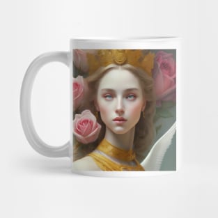 Beautiful Girl With Roses Mug